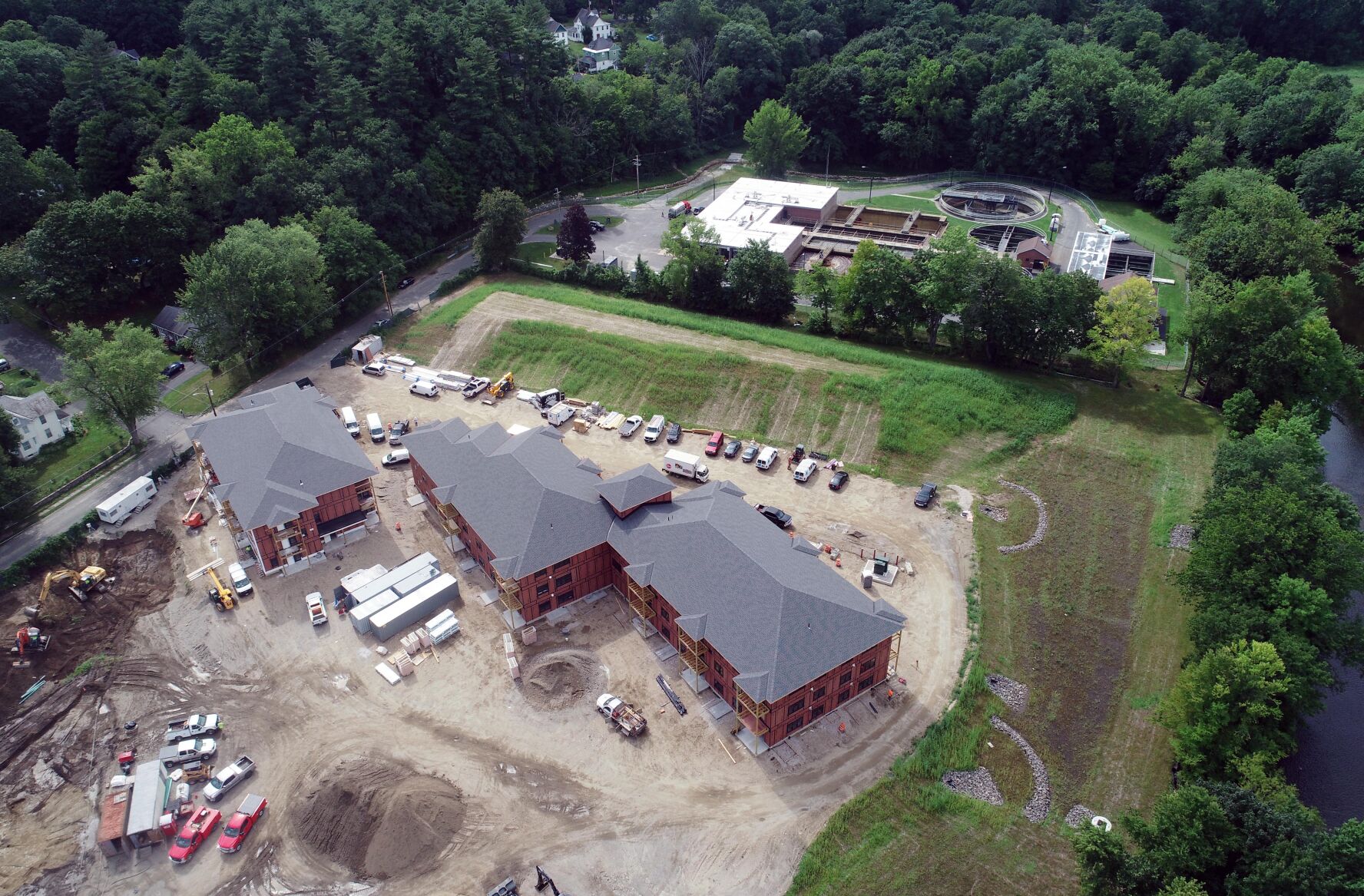 Aerial view of Great Barrington Water Treatment Plant